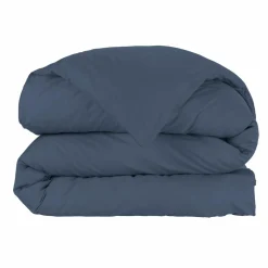 Housse de couette percale de coton (280 x 240 cm) Cali Bleu marine