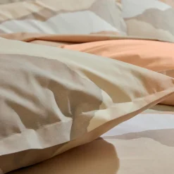 Housse de couette percale de coton (280 x 240 cm) Land Beige Craie