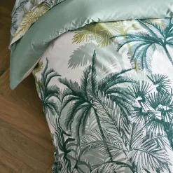 Housse de couette percale de coton (300 x 240 cm) Trinidad Mousson Verte