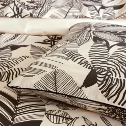 Housse de couette percale de coton (280 x 240 cm) Alba Noire