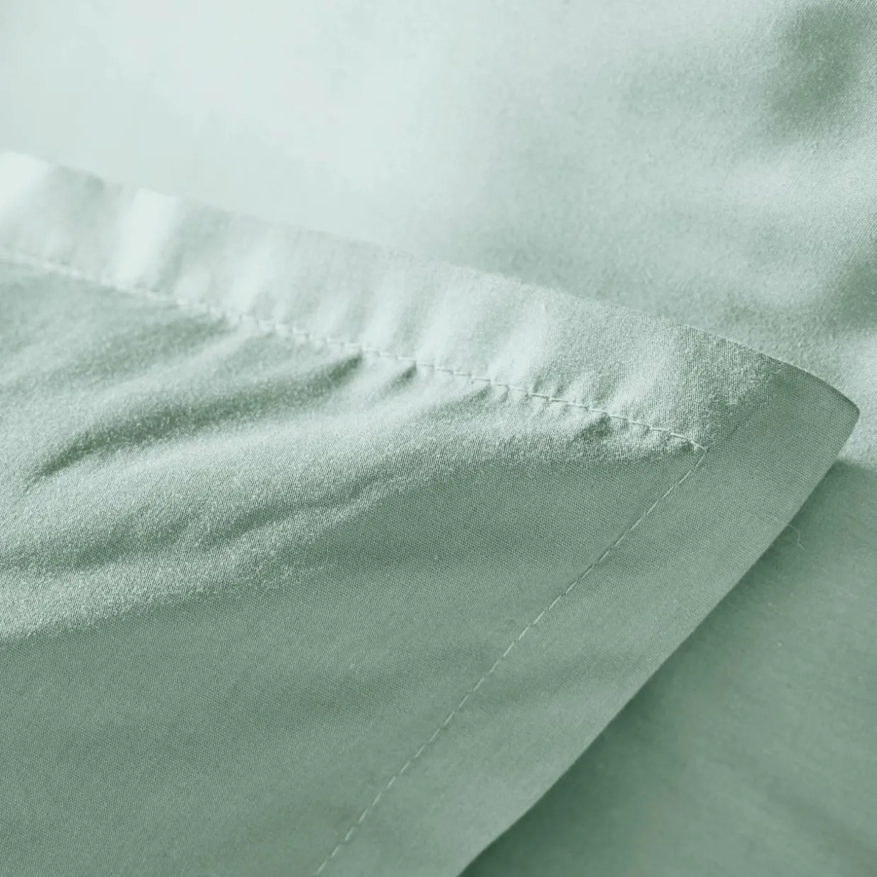 Housse de couette percale de coton (240 x 220 cm) Cali Vert eucalyptus