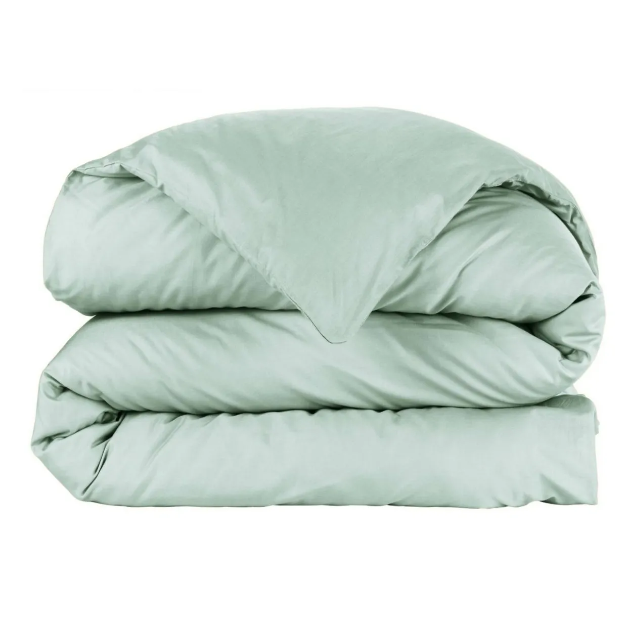 Housse de couette percale de coton (240 x 220 cm) Cali Vert eucalyptus
