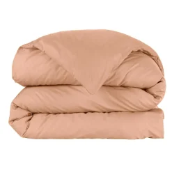 Housse de couette percale de coton (200 x 200 cm) Cali Rose pêche