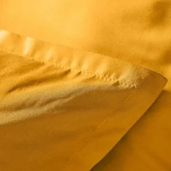 Housse de couette percale de coton (200 x 200 cm) Cali Jaune moutarde