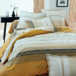 Housse de couette percale de coton (240 x 220 cm) Marlow Jaune