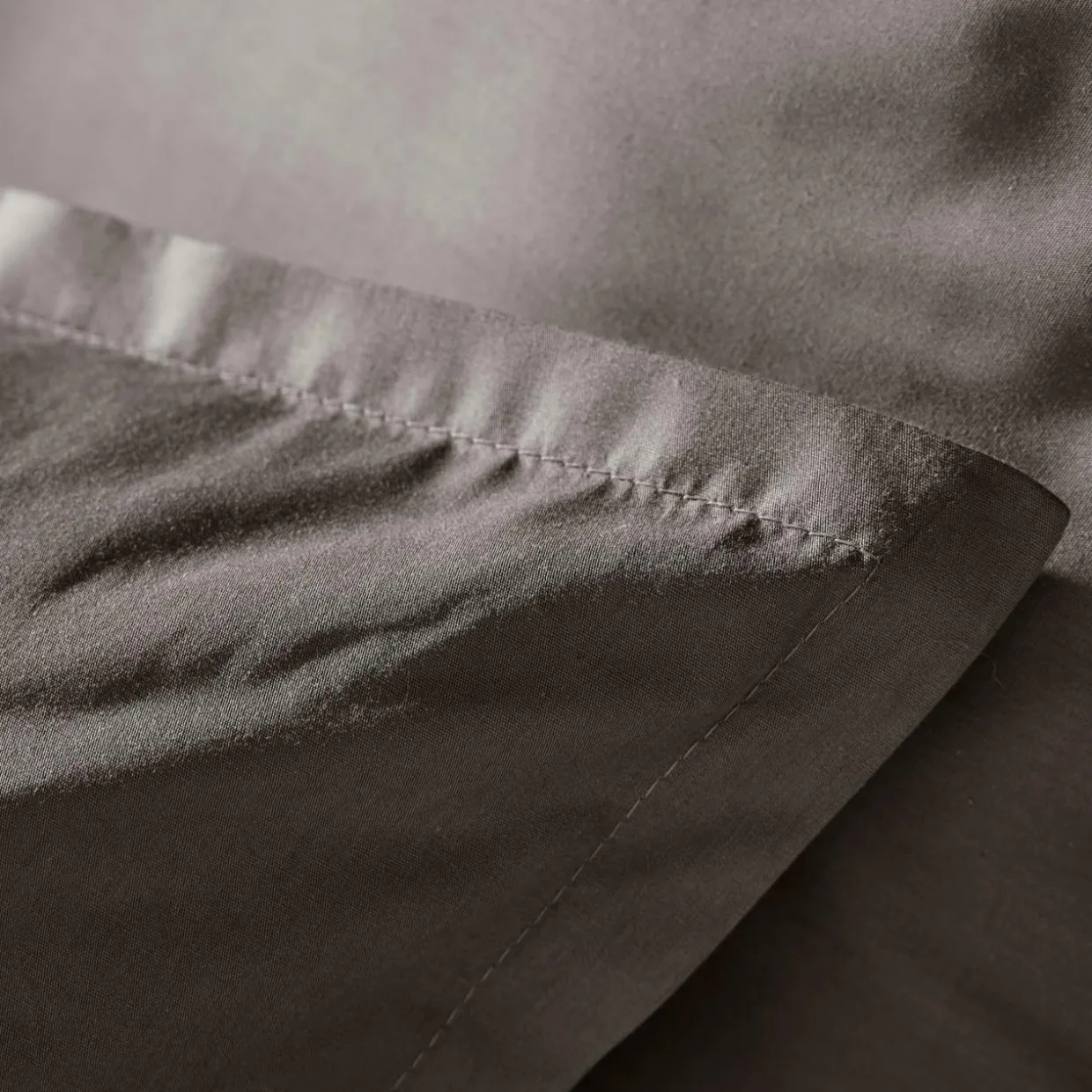 Housse de couette percale de coton (240 x 220 cm) Cali Gris anthracite