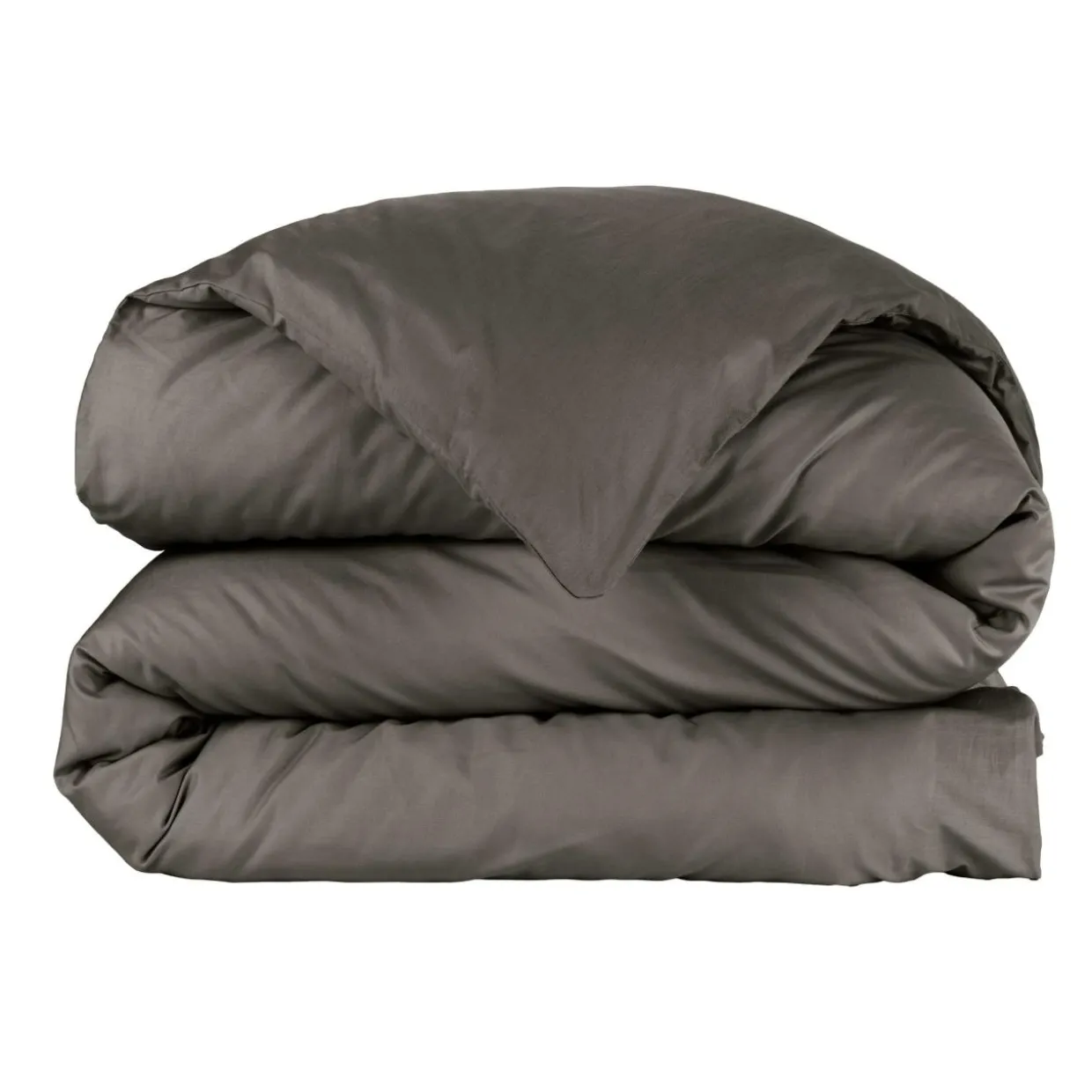 Housse de couette percale de coton (240 x 220 cm) Cali Gris anthracite