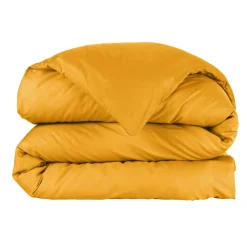 Housse de couette percale de coton (140 x 200 cm) Cali Jaune moutarde