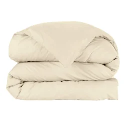 Housse de couette percale de coton (260 x 240 cm) Cali Beige