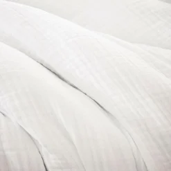 Housse de couette quadruple gaze de coton (240 x 220 cm) Victoria x Gaïa Blanc chantilly
