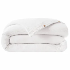 Housse de couette quadruple gaze de coton (200 x 200 cm) Victoria x Gaïa Blanc chantilly