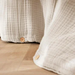Housse de couette quadruple gaze de coton (260 x 240 cm) Victoria x Gaïa Beige pampa