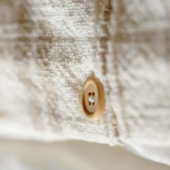 Housse de couette réversible coton texturé et percale (240 x 220 cm) Alice Ficelle