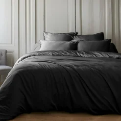 Housse de couette satin de bambou (140 x 200 cm) Sienna Noir