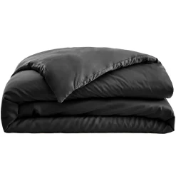 Housse de couette satin de bambou (260 x 240 cm) Sienna Noir