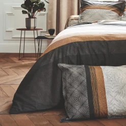 Housse de couette satin de coton (260 x 240 cm) Tiago Noire