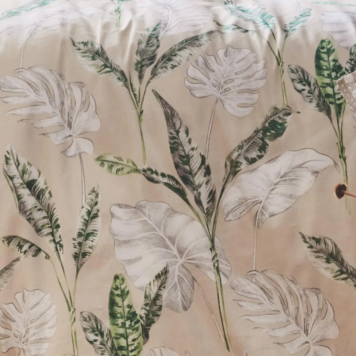 Housse de couette satin de coton (200 x 200 cm) Voyage Verte