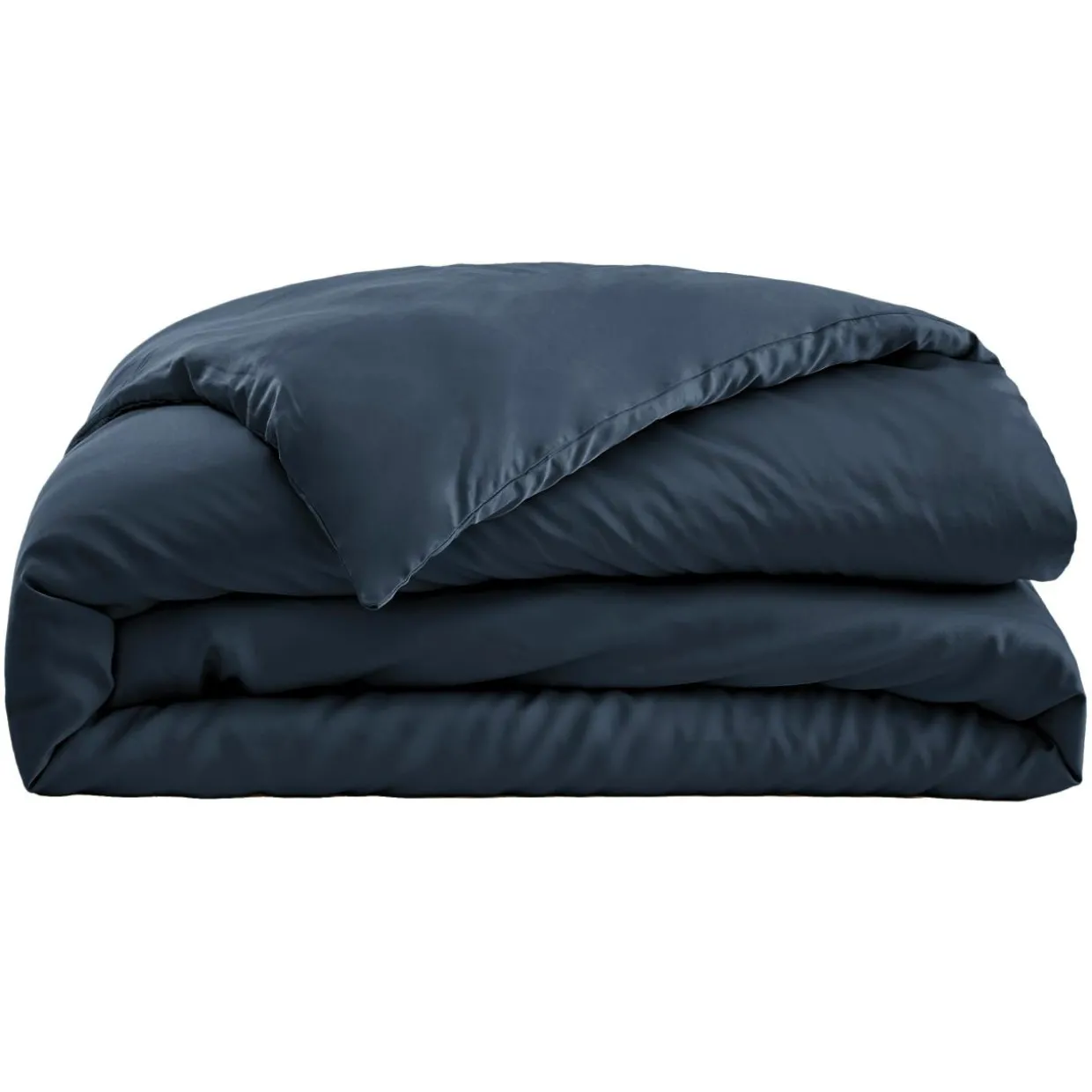 Housse de couette satin de bambou (280 x 240 cm) Sienna Bleu nuit