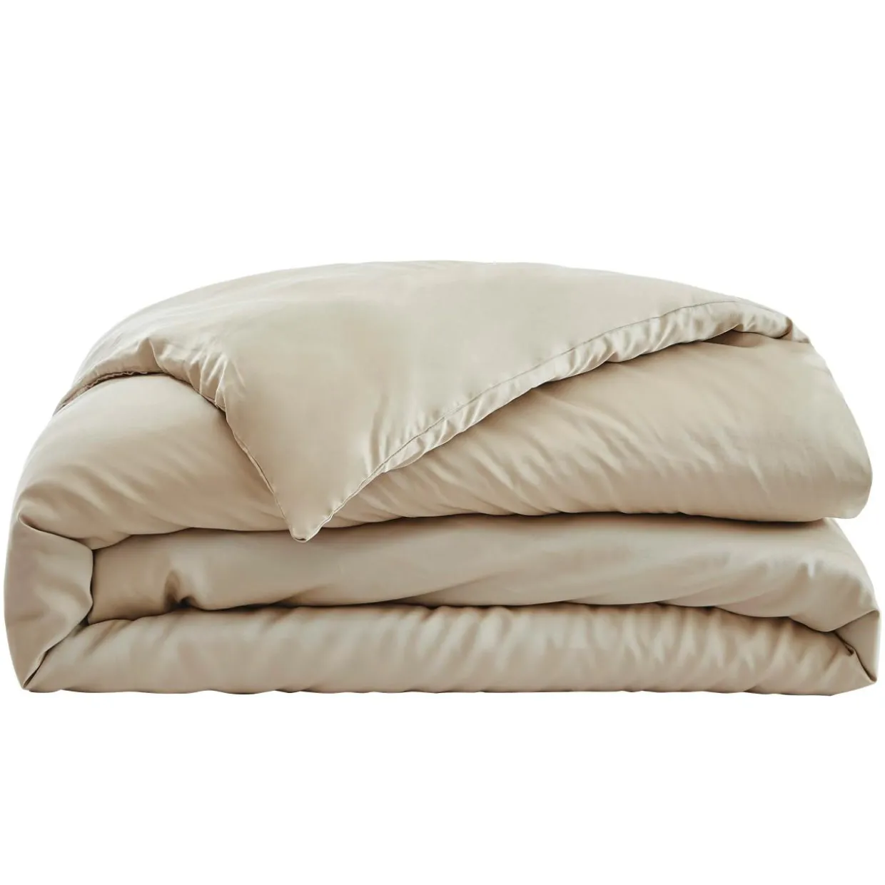 Housse de couette satin de bambou (260 x 240 cm) Sienna Beige