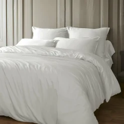 Housse de couette satin de bambou (200 x 200 cm) Sienna Blanc chantilly