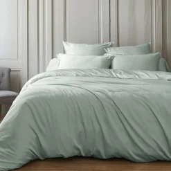 Housse de couette satin de bambou (200 x 200 cm) Sienna Vert eucalyptus