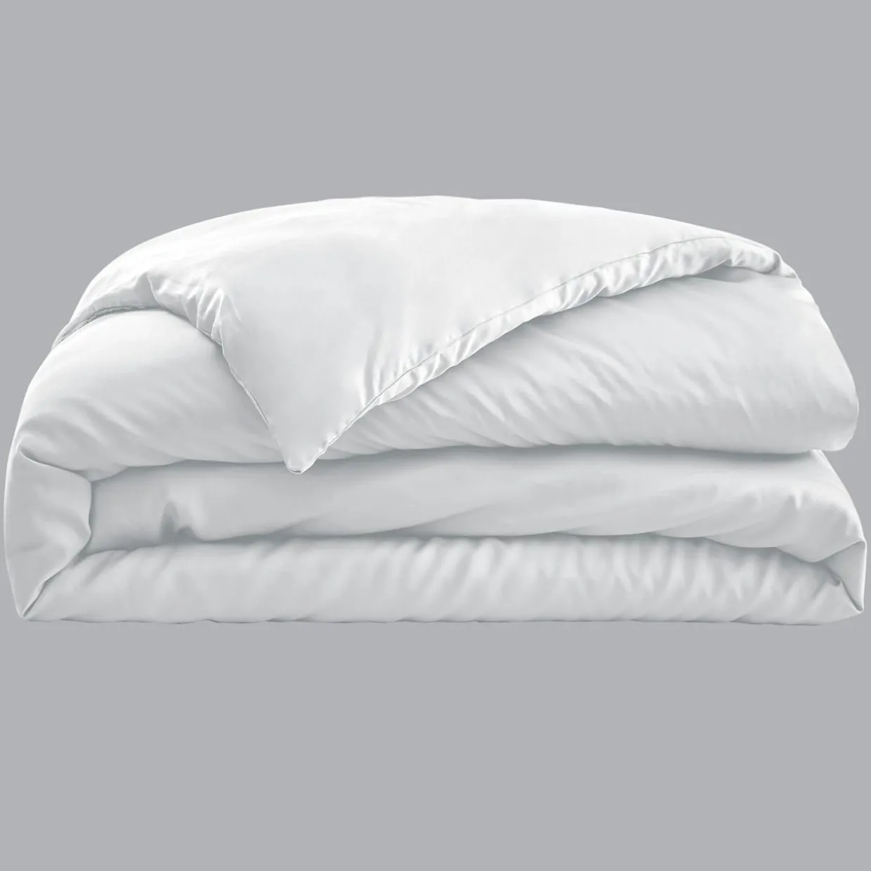 Housse de couette satin de bambou (280 x 240 cm) Sienna Blanc chantilly