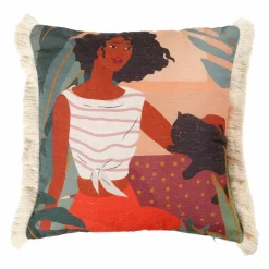 Housse de coussin carrée (40 x 40 cm) Nature Multicolore