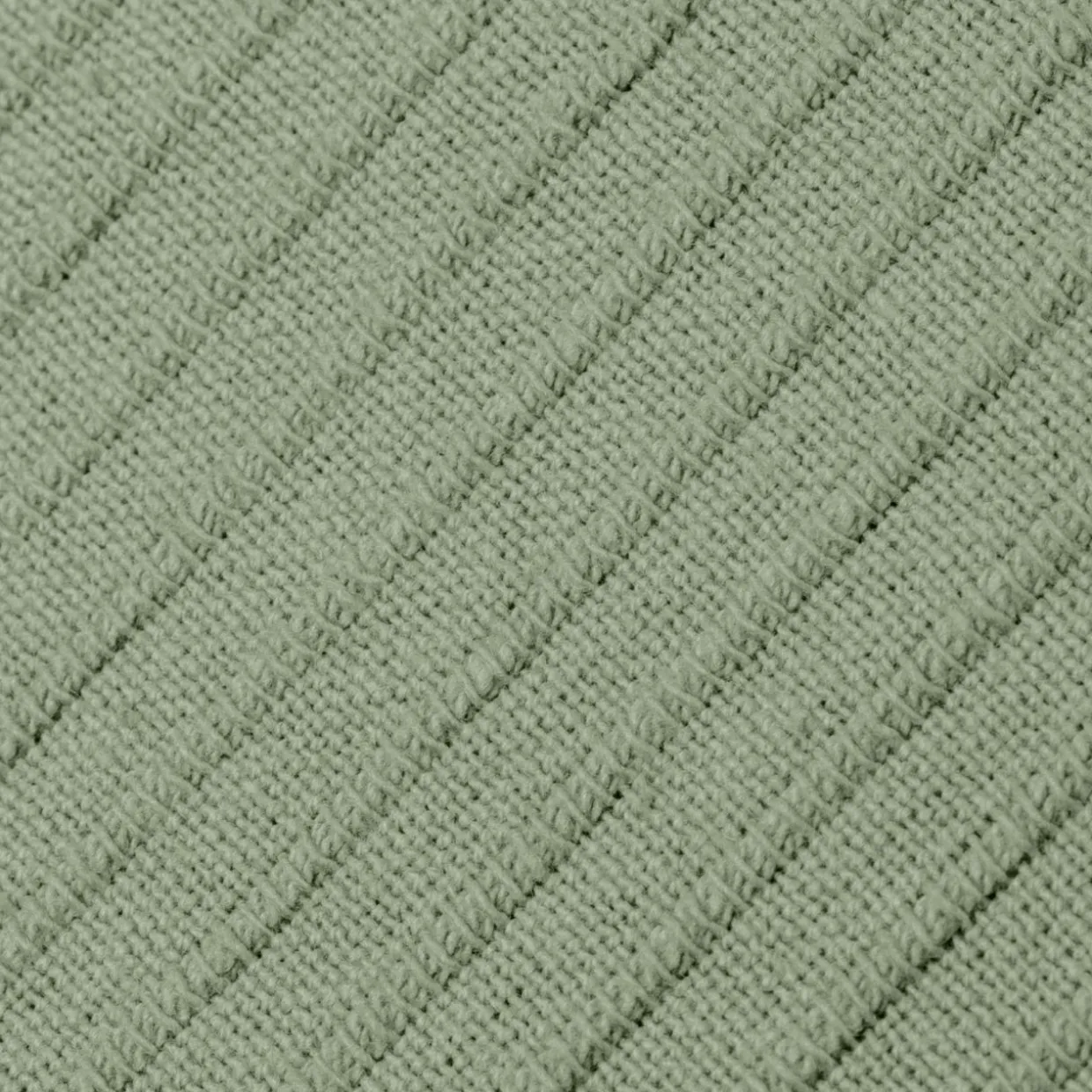 Housse de coussin carrée coton tissé (40 x 40 cm) Léa Vert romarin