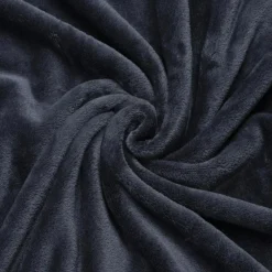 Housse de coussin carrée flanelle (60 x 60 cm) Didou Gris anthracite