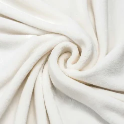 Housse de coussin carrée flanelle (60 x 60 cm) Didou Ivoire