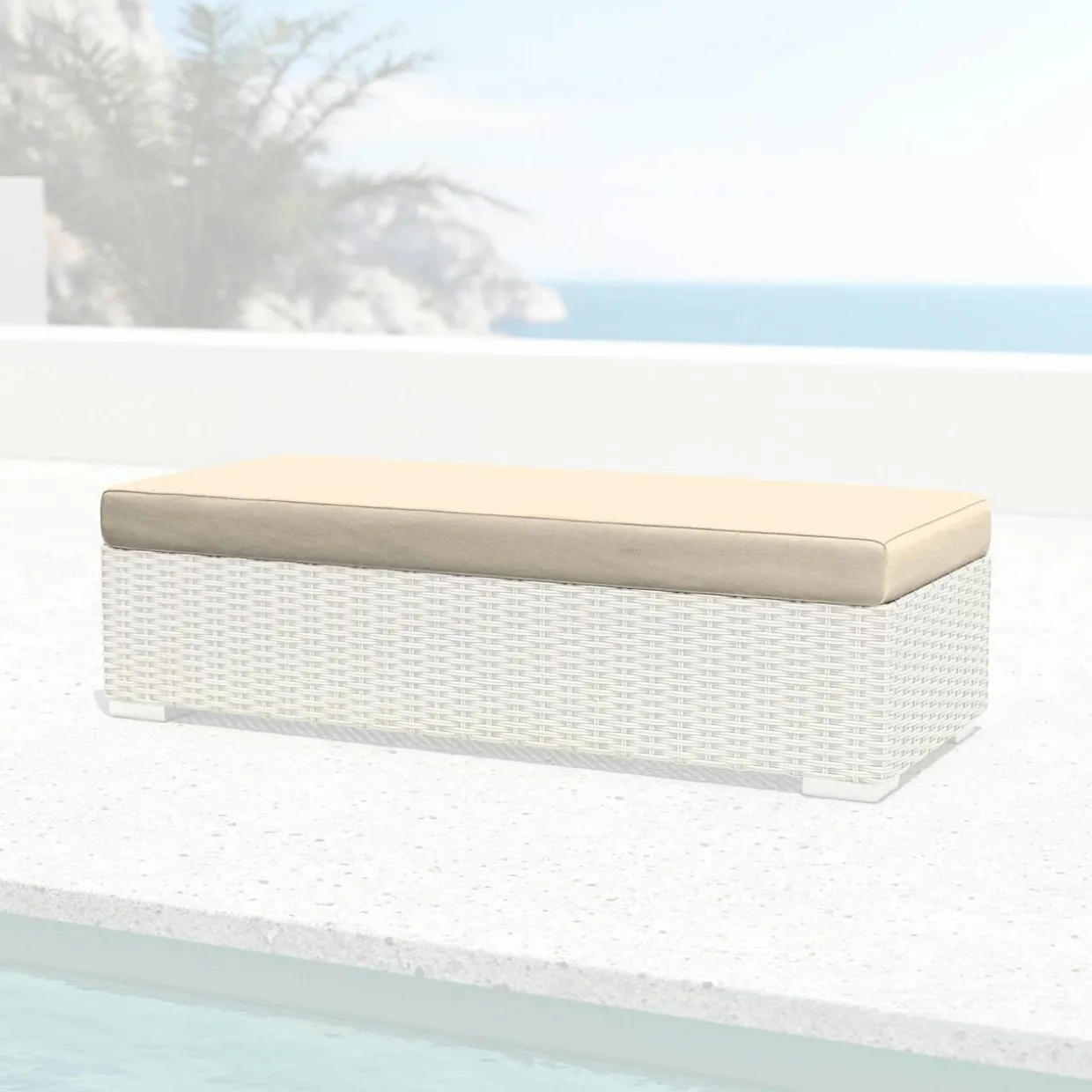 Housse de coussin de remplacement pour Banquette 2 places Palma Beige