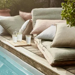 Housse de coussin pour bain de soleil (190 x 70 cm) Naia Gris galet