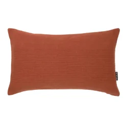 Housse de coussin rectangulaire coton tissé (30 x 50 cm) Léa Terracotta
