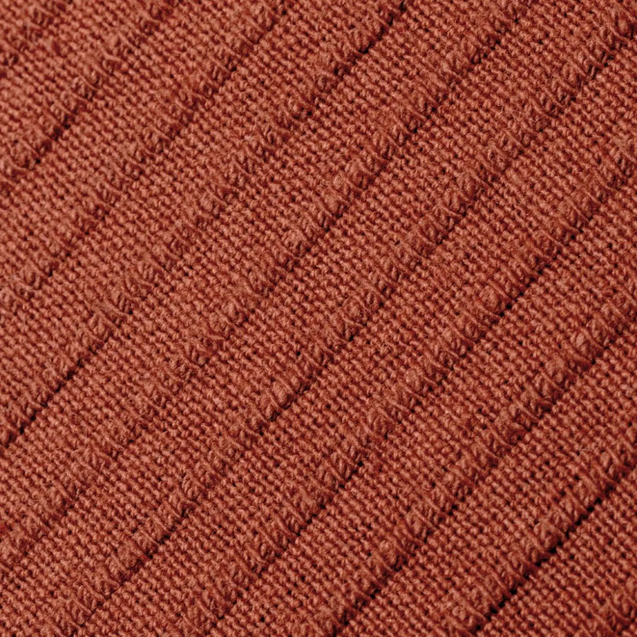 Housse de coussin rectangulaire coton tissé (30 x 50 cm) Léa Terracotta