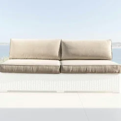 Housses de coussin de remplacement pour Chauffeuse 2 places Palma Taupe