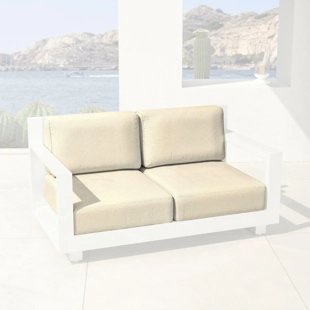 Housses de coussin de remplacement pour Canapé 2 places Elba Beige