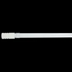Kit de tringle extensible (135 à 225 cm) Cylindre strié Blanc
