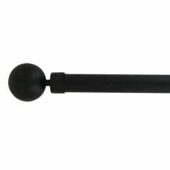 Kit de tringle extensible (L120 - L210 cm / D28 mm) Gaïa Noir