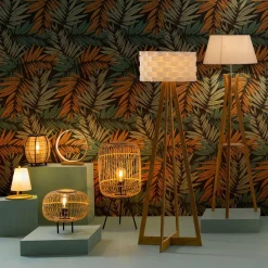 Lampe à poser en bois (H26 cm) Roni Blanche
