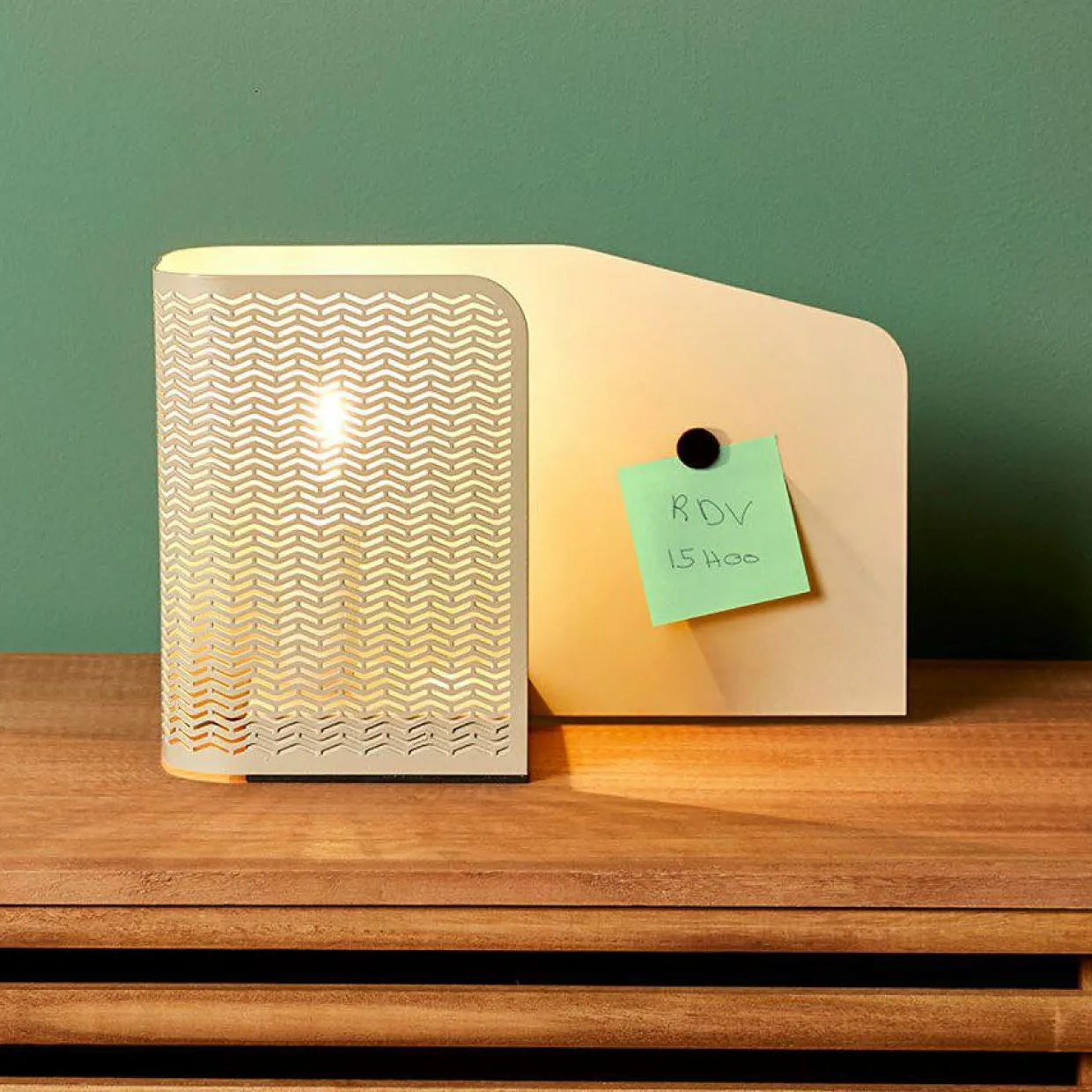 Lampe à poser en métal (L25 x H16 cm) Aladin Noisette