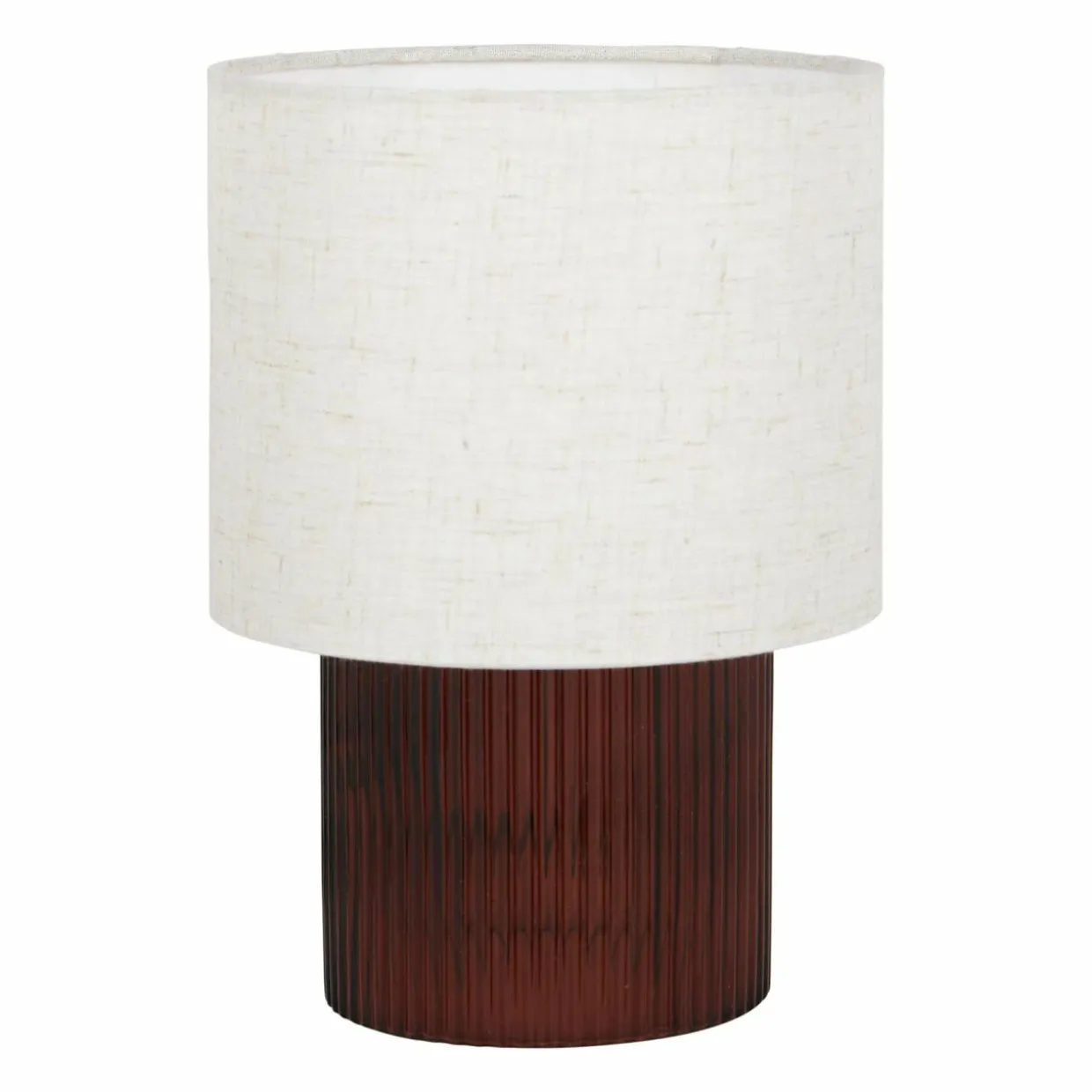 Lampe à poser en verre rétro (H22 cm) Teca Marron