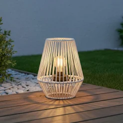 Lampe de jardin solaire 3 lumens (H25 cm) Midtown Blanc