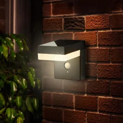 Lampe murale solaire 600 lumens (H12,5 cm) Elite Gris anthracite