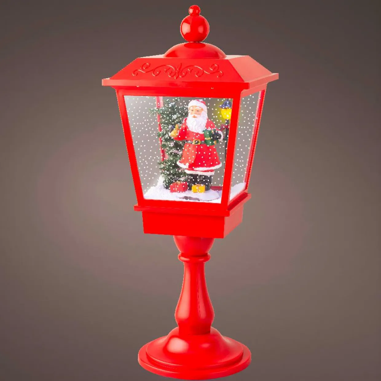 Lanterne lumineuse 33 LED (H70 cm) Père Noël Blanc froid