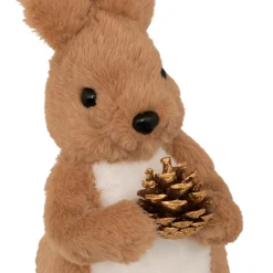 Lapin peluche (H31 cm) Albin et pomme de pin Marron