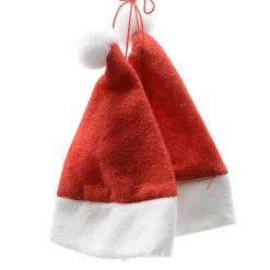 Lot de 2 bonnets à suspendre (H14 cm) Mini bonnets Rouge