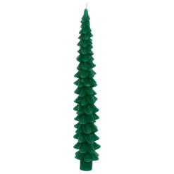 Lot de 2 bougies bâton en cire (H25 cm) Sapin Vert