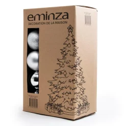 Lot de 20 boules de Noël assorties New Alpine Argent