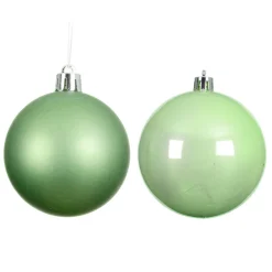 Lot de 12 boules de Noël (D60 mm) Aravis Vert thé matcha