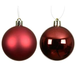 Lot de 30 boules de Noël (D60 mm) Aravis Bordeaux